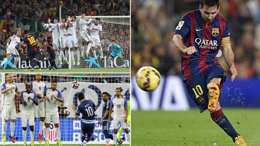 messi free kick argentina 0083
