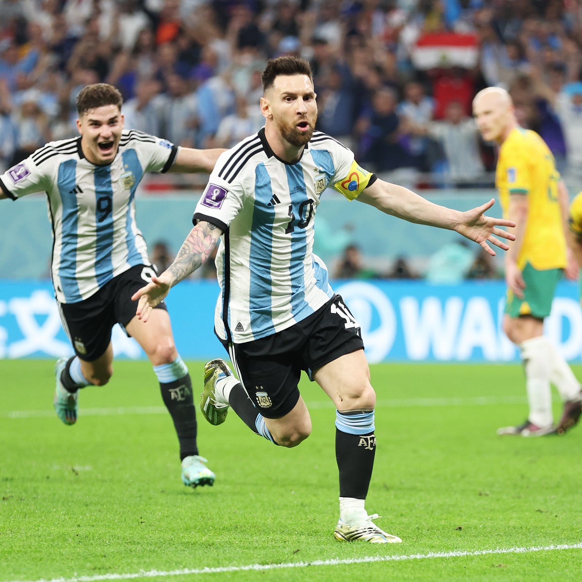 Messi goal celebration