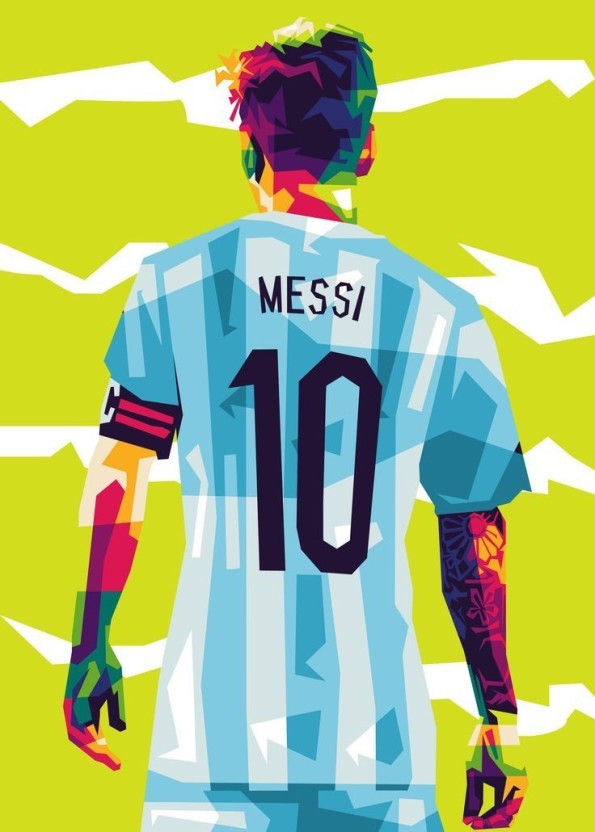 Messi illustrated print.