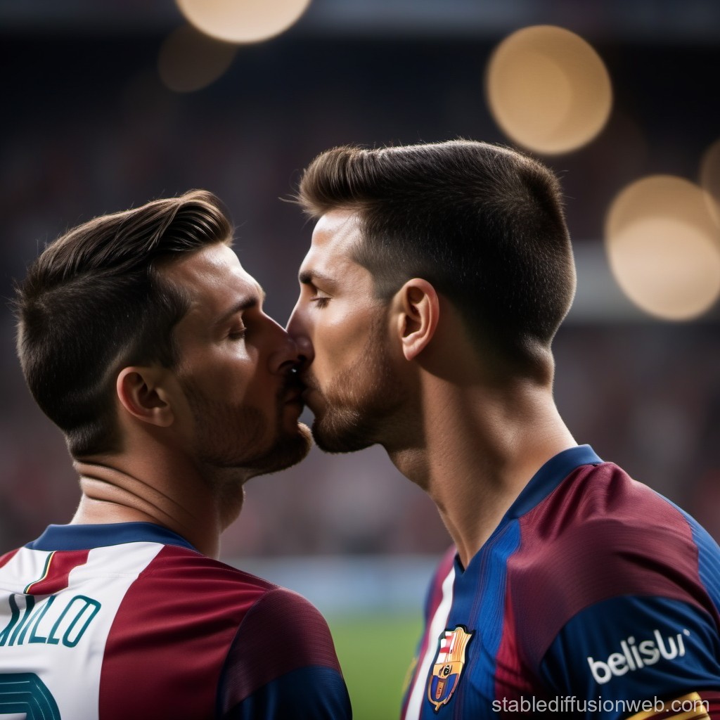 messi kiss celebration