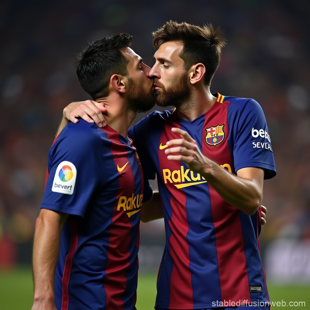 messi kissed 0045