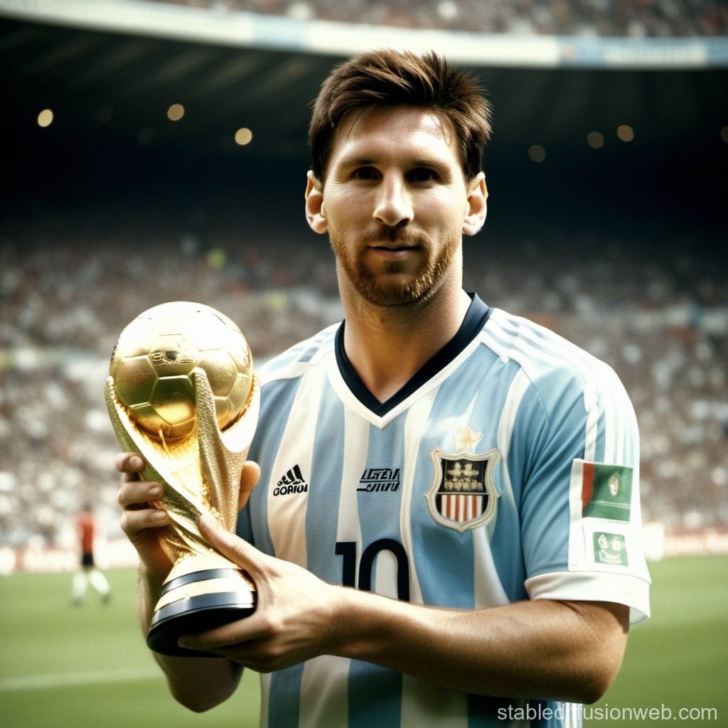 messi lifting the world cup