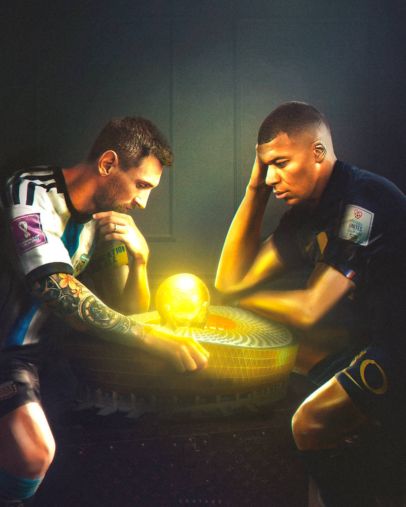 messi mbappe desktop wallpaper