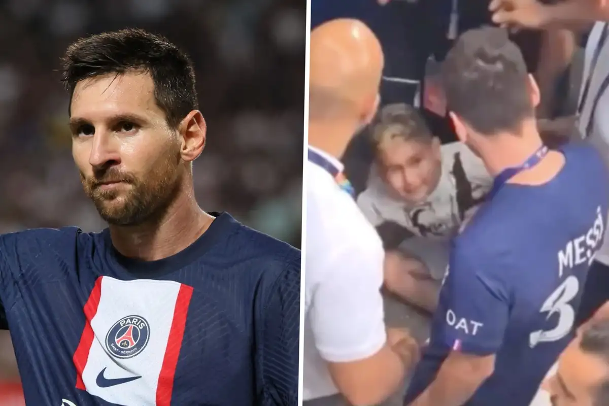 messi taking picture with fan 0031
