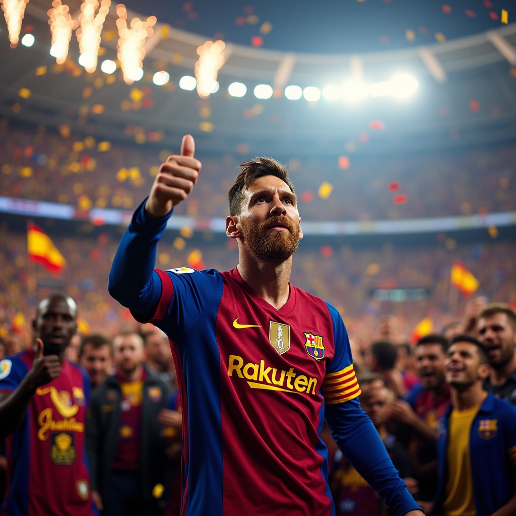 messi taking picture with fan 0046