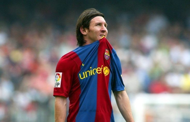 Messi training as a kid