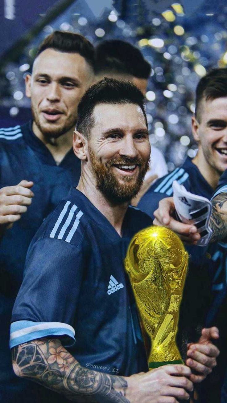 messi world cup trophy wallpaper 0011