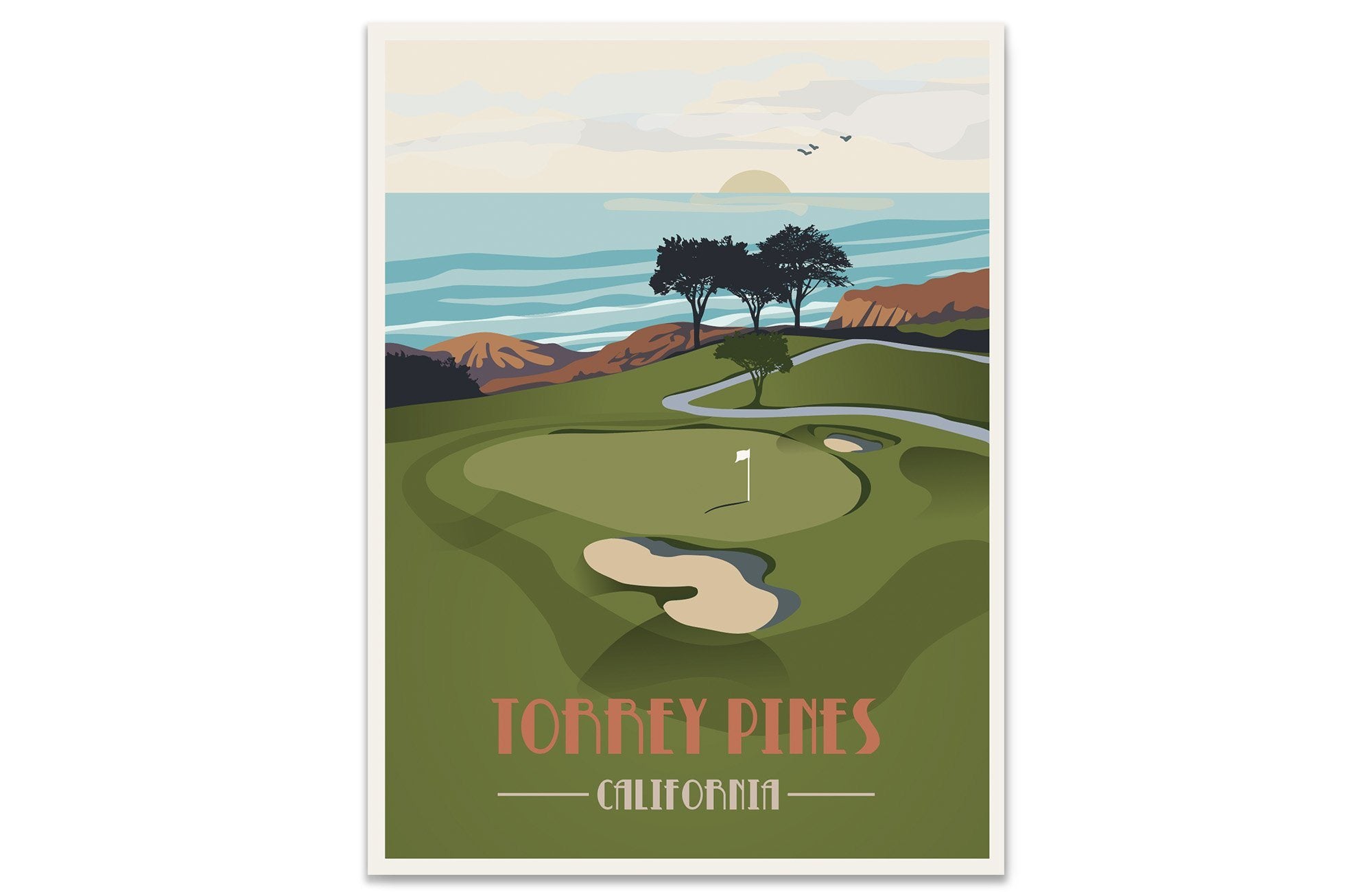 modern golf artwork
