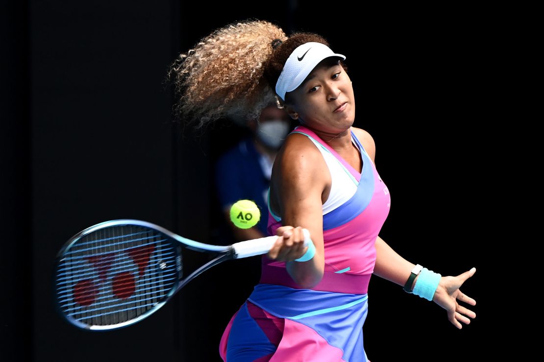 Naomi Osaka forehand training