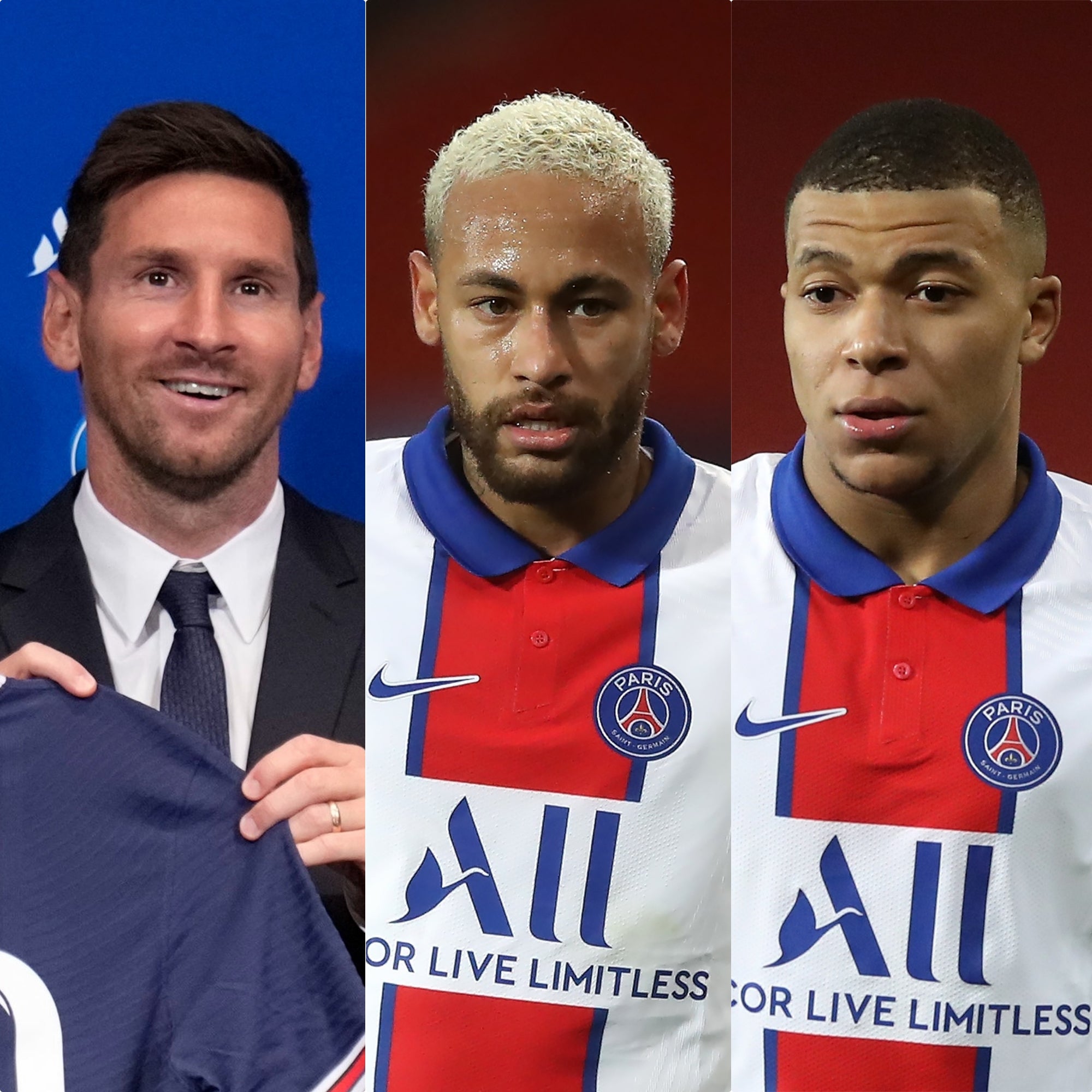 neymar and mbappe and messi 0054