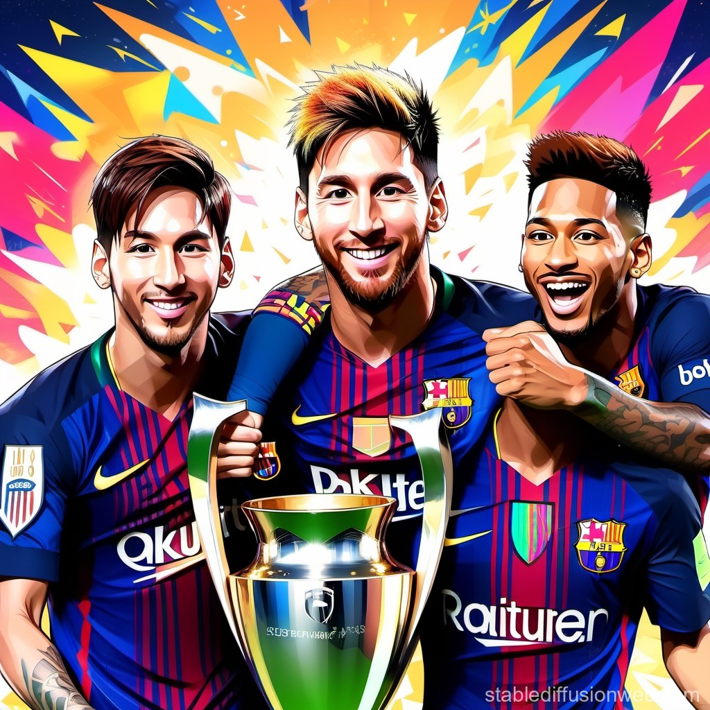 neymar vs messi champions league