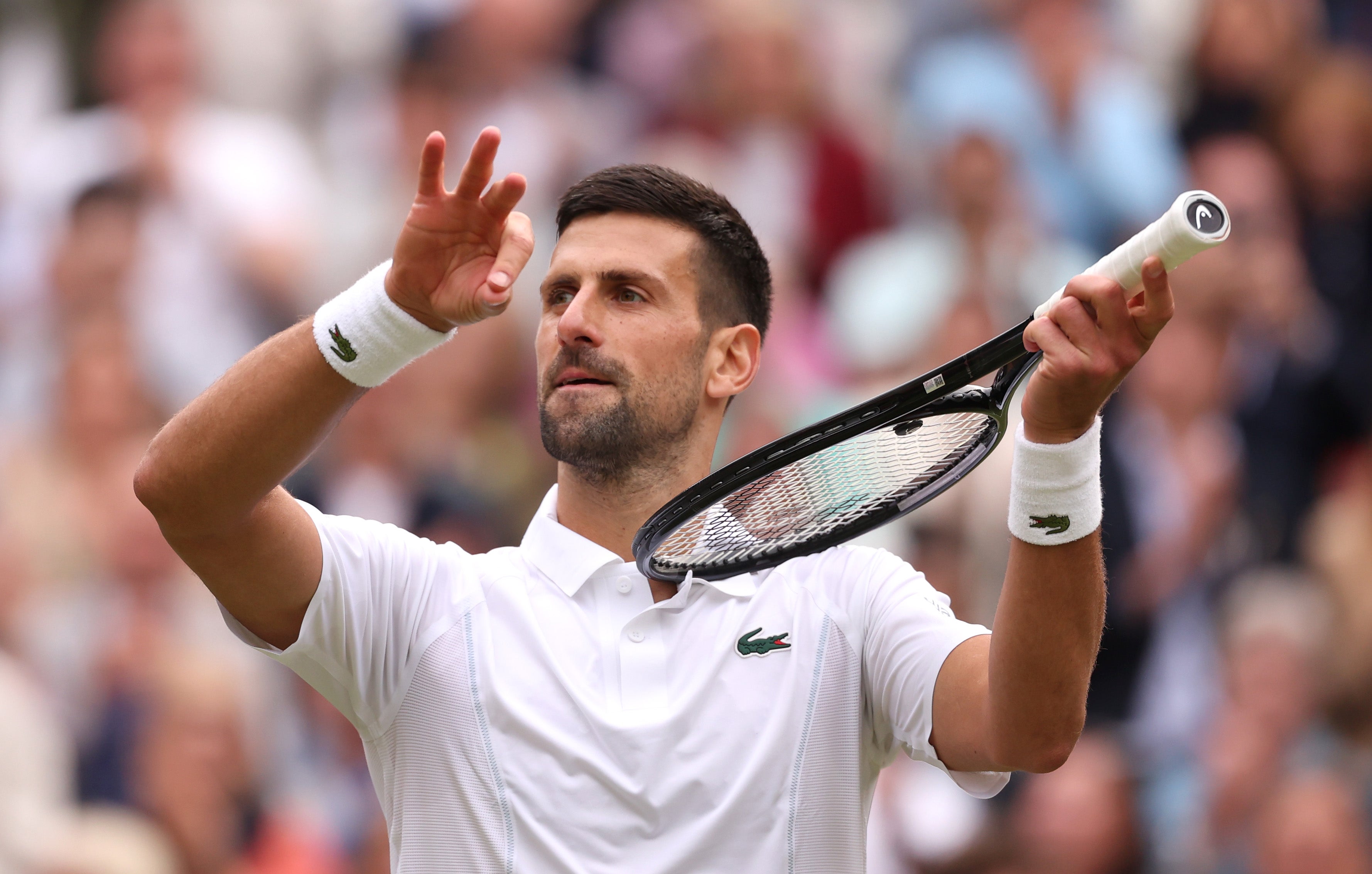 Novak Djokovic trophy celebration