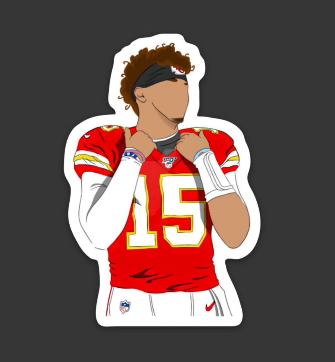 patrick mahomes helmet stickers 0028