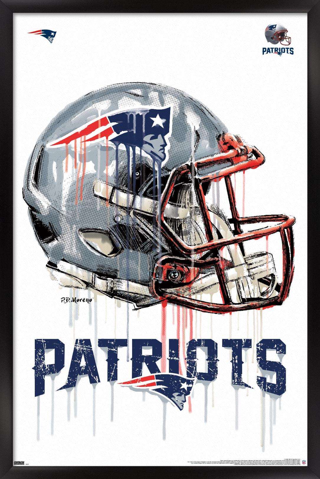 Patriots fan cave decor