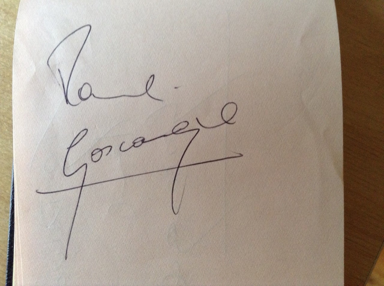 paul gascoigne autograph 0013