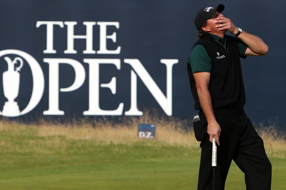 phil mickelson score today at the open 0045