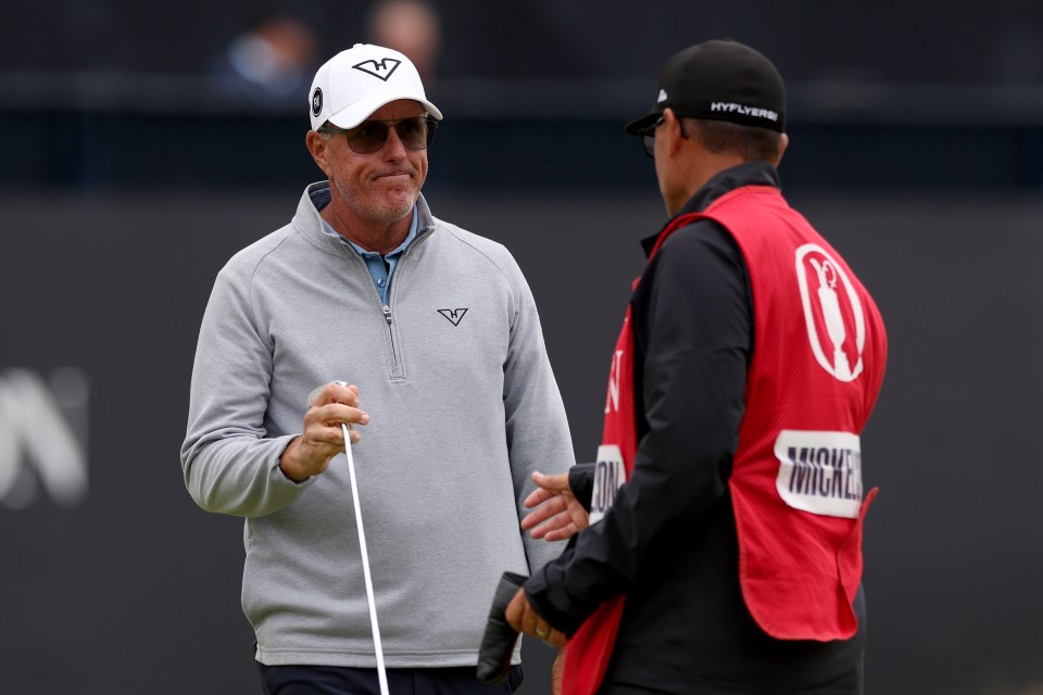 phil mickelson score today at the open 0046