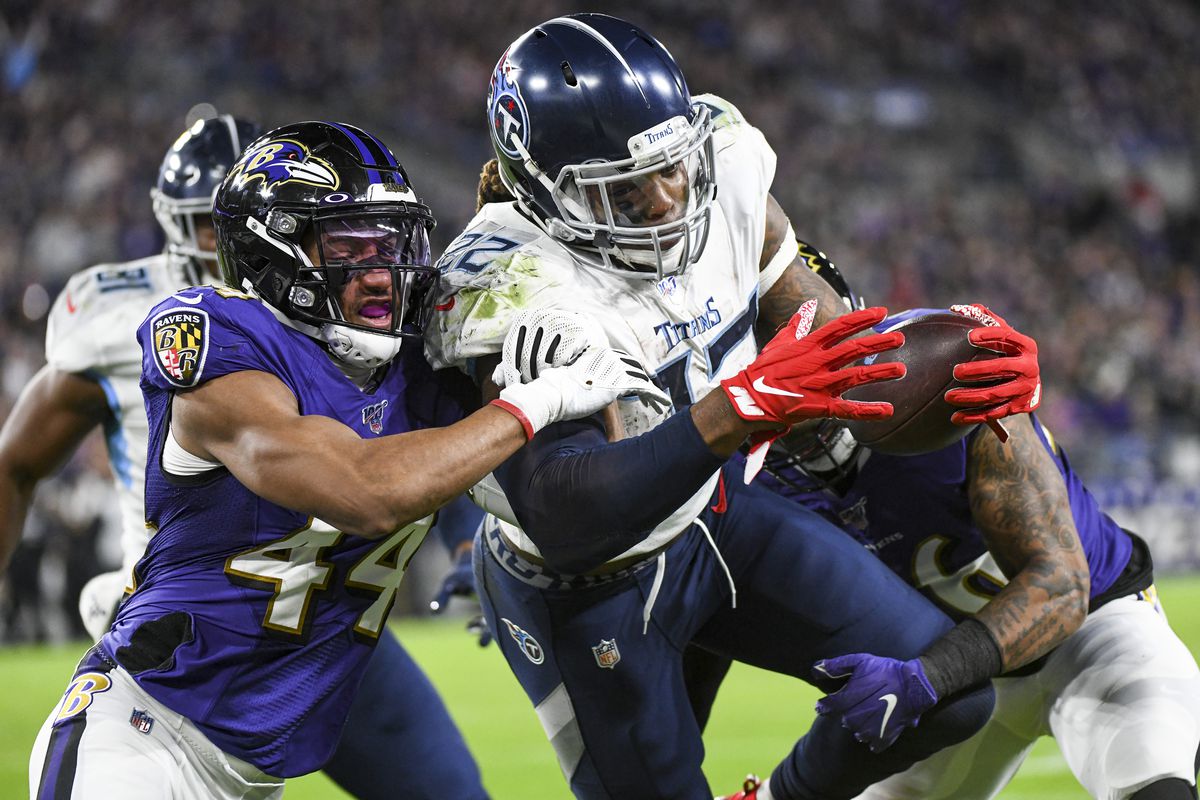 Ravens Titans 2020 struggling performances.