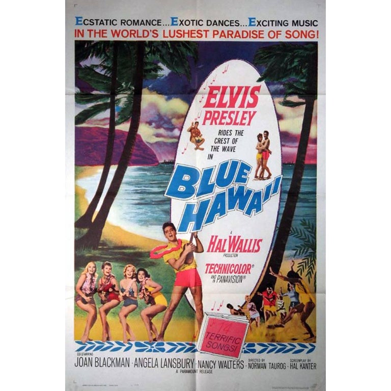 Retro Blue Hawaii canvas print