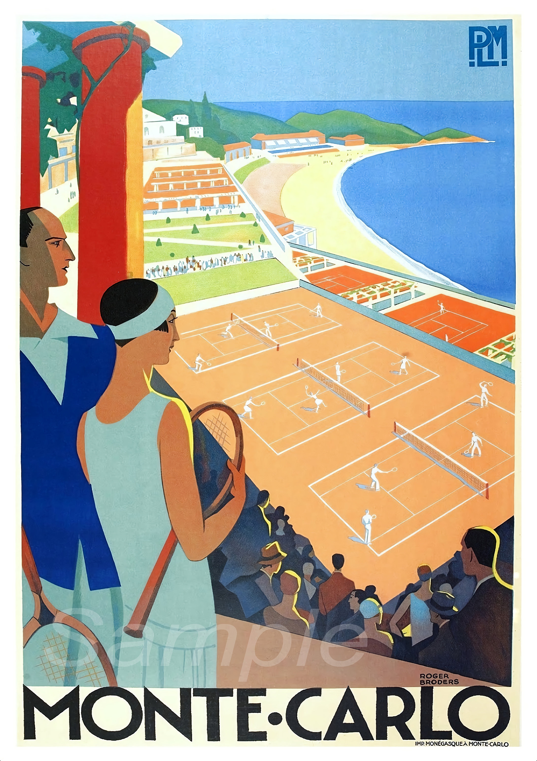 retro tennis tournament poster