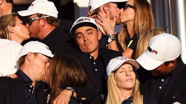 Rickie Fowler post-round joy
