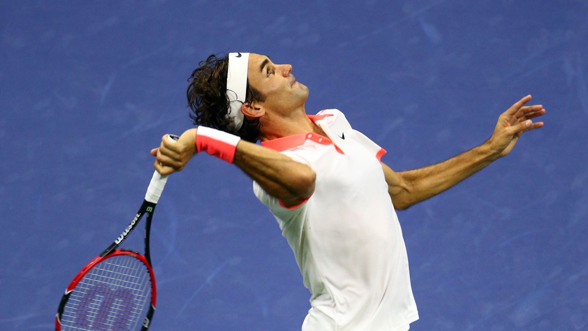 roger federer serving