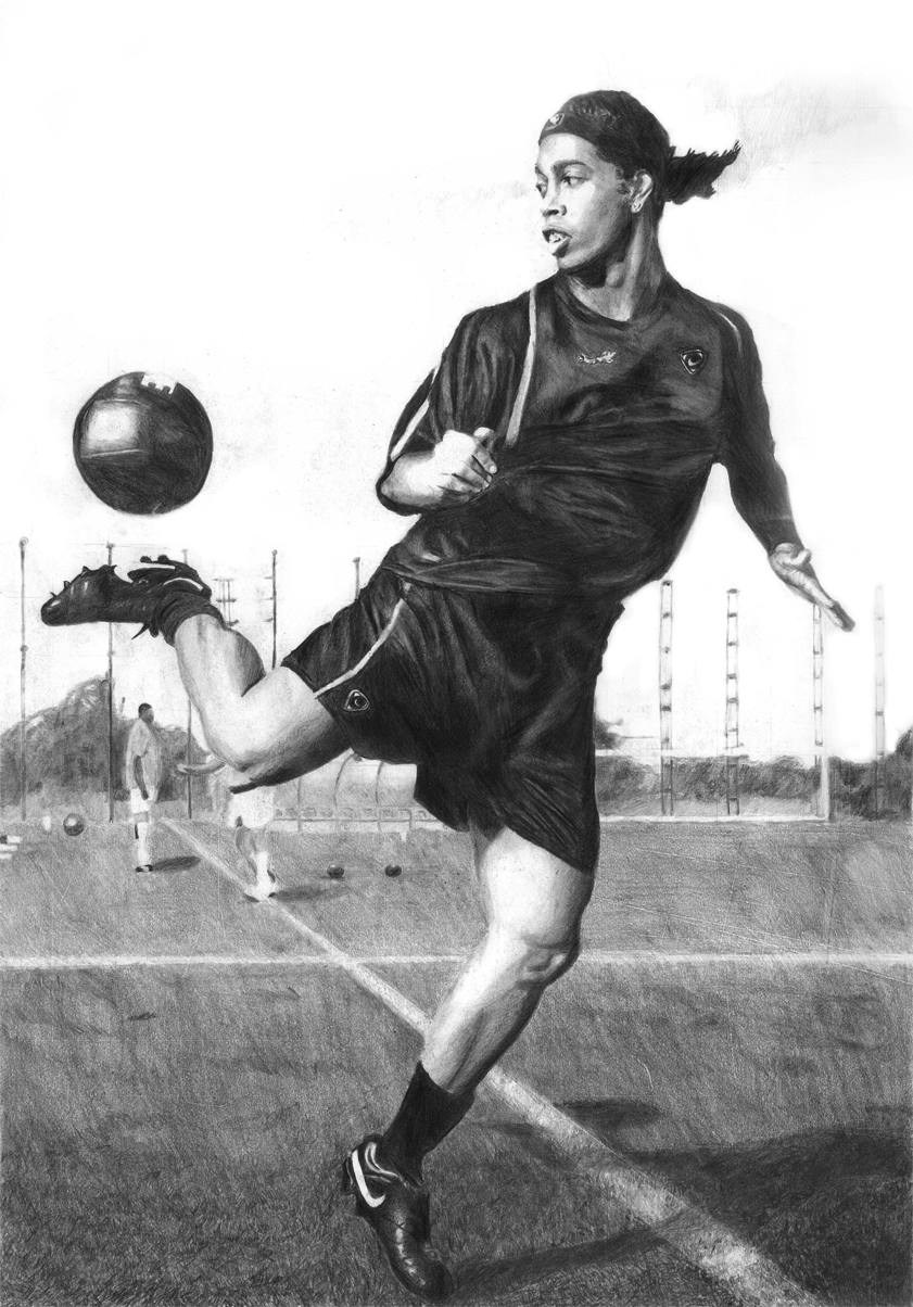 ronaldinho black and white 0017