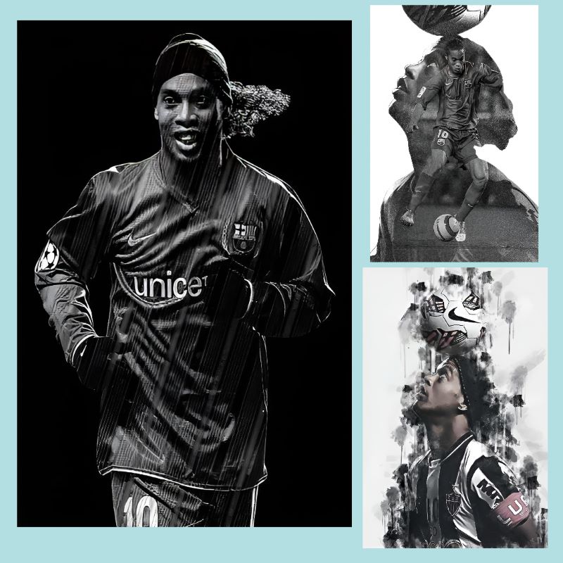 ronaldinho black and white 0043