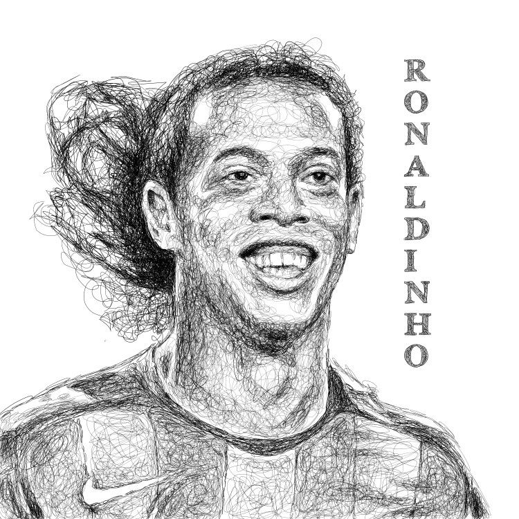 ronaldinho black and white 0066