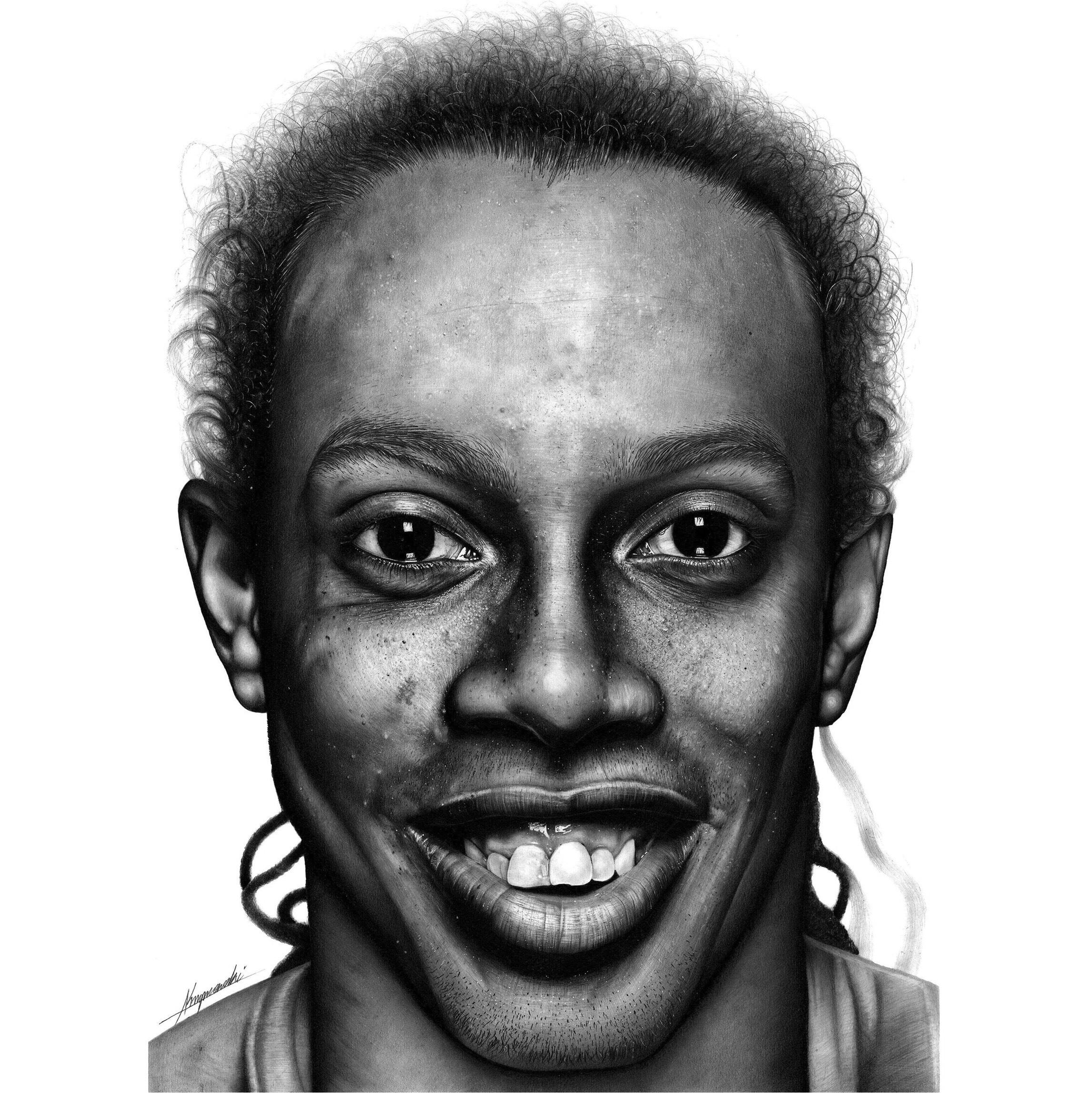 ronaldinho black and white 0080