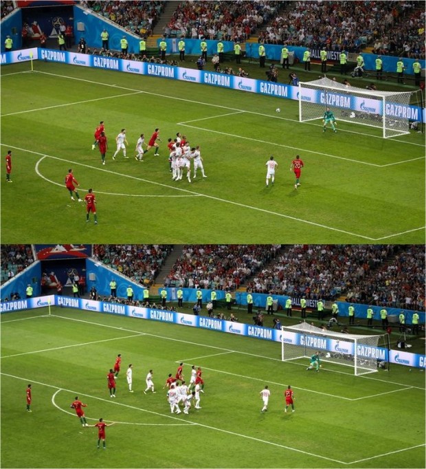 ronaldo 2018 world cup free kick 0046