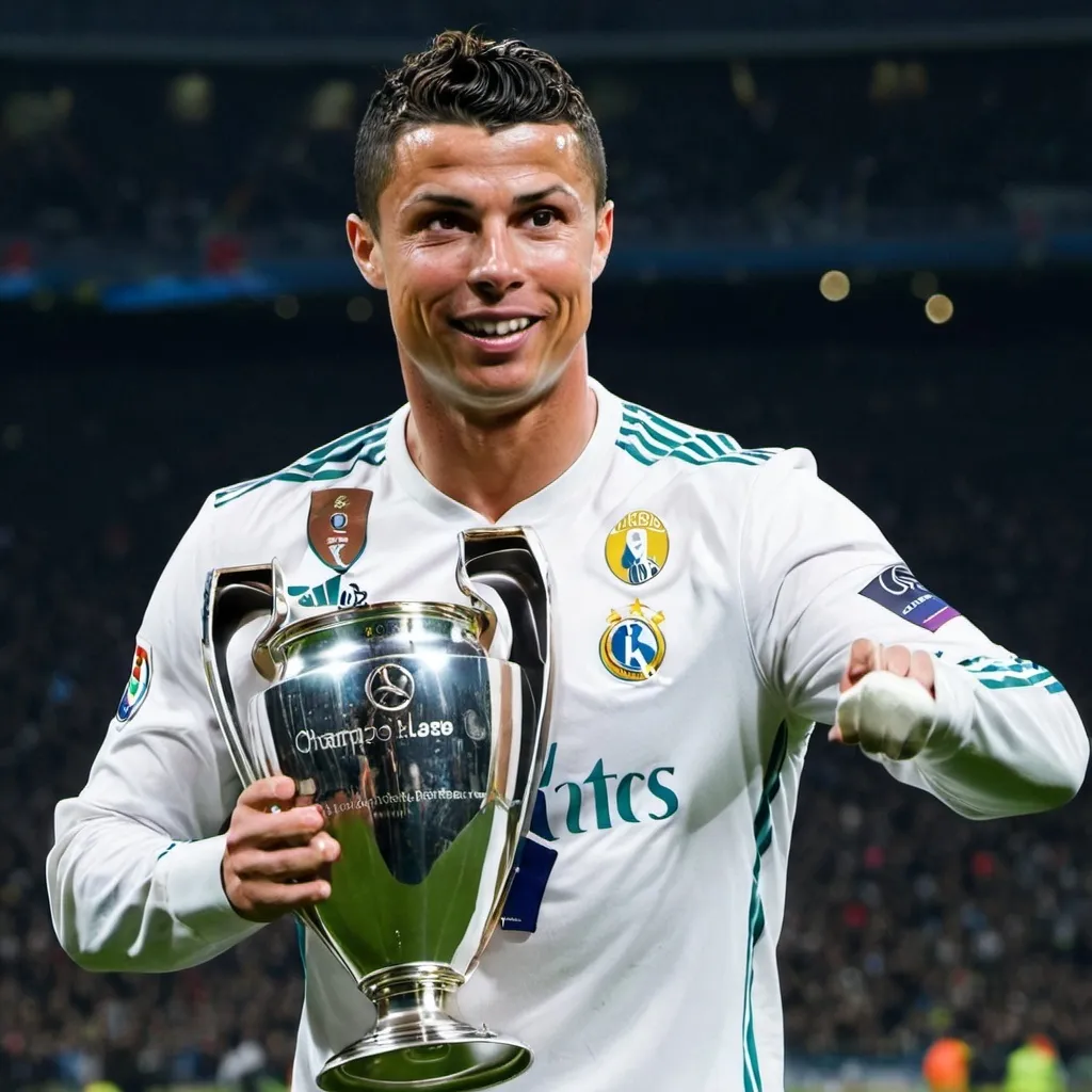ronaldo with champions league trophy 0036