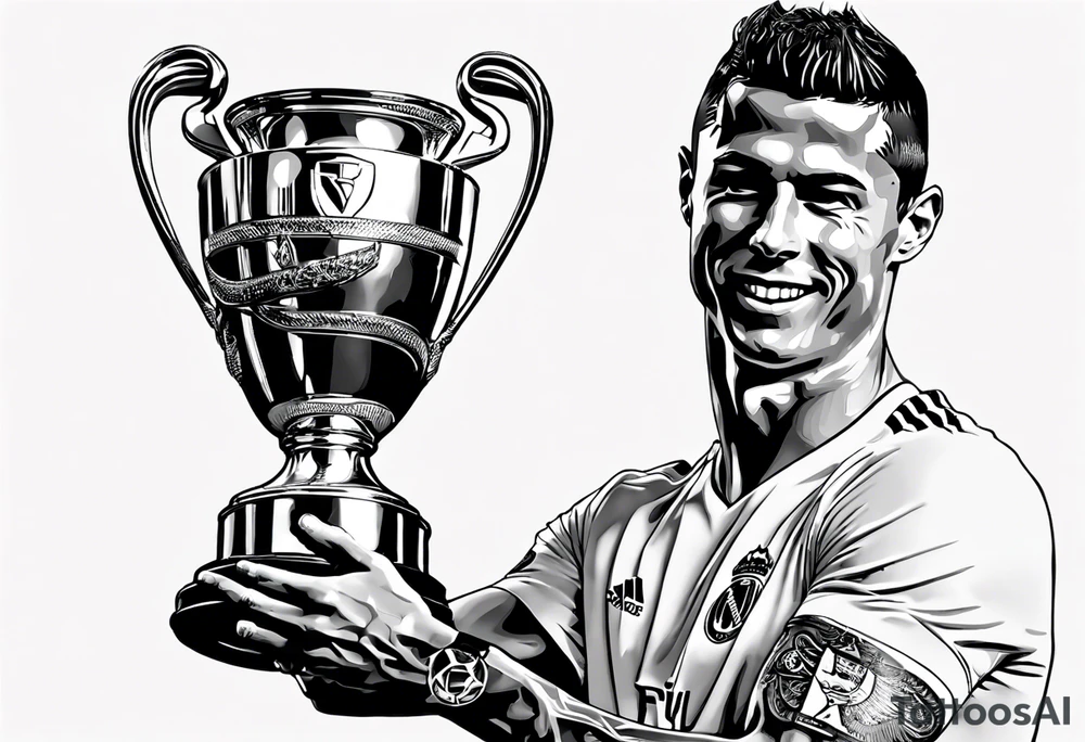 ronaldo with champions league trophy 0042