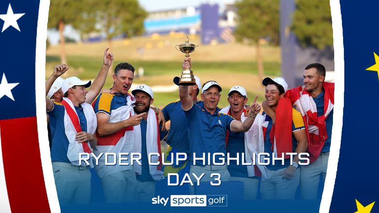 Ryder Cup Day 3 results