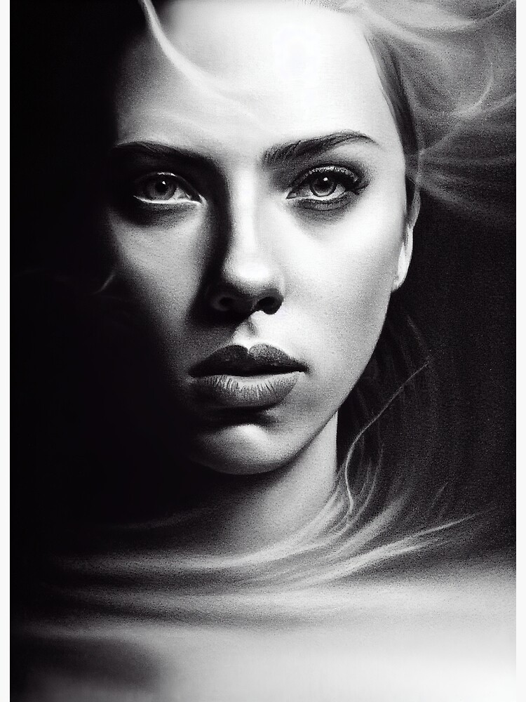 scarlett johansson black and white photo 0014