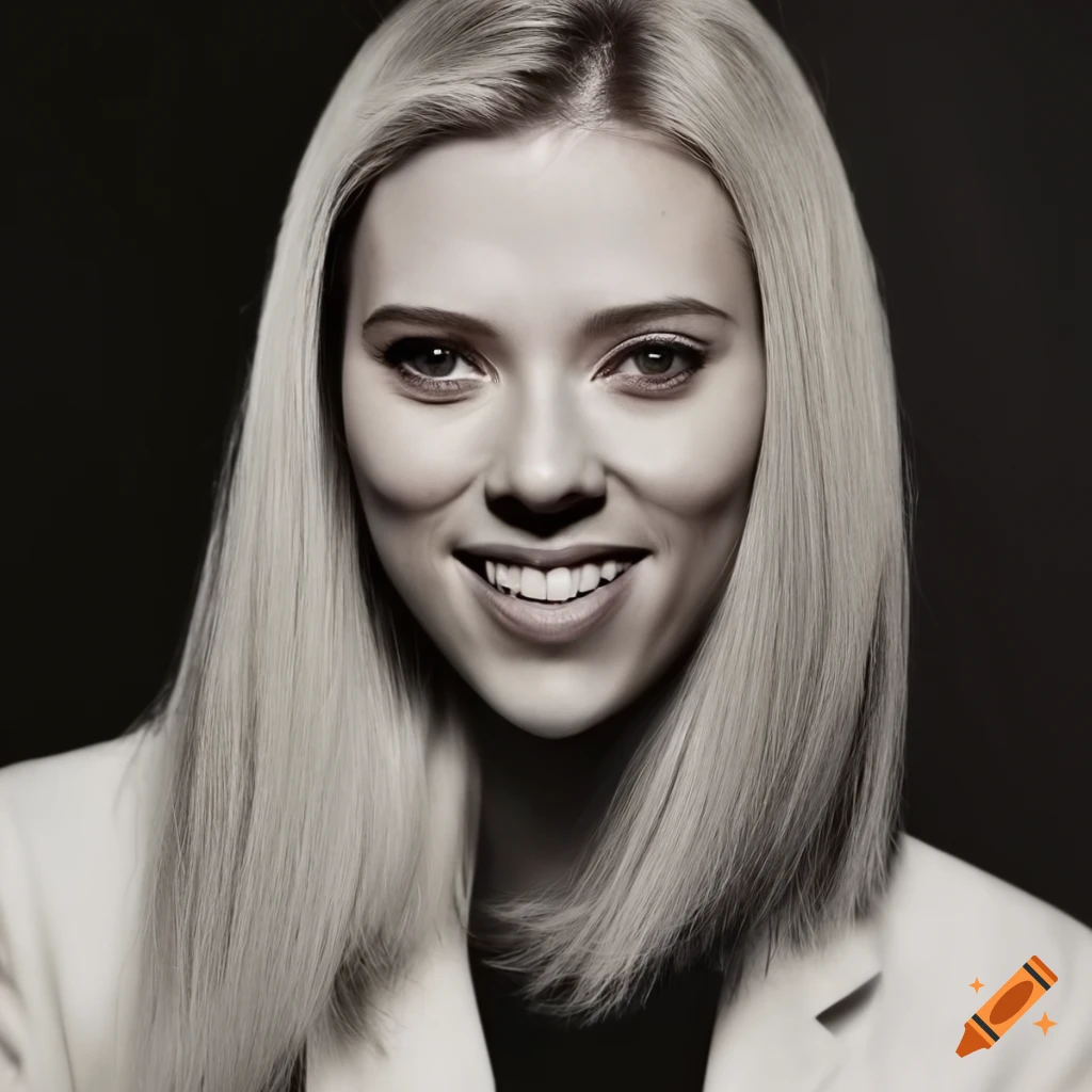 scarlett johansson black and white photo 0038