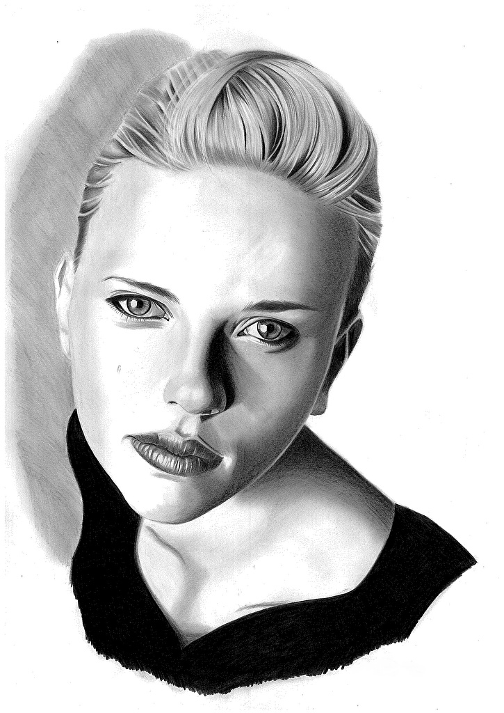 scarlett johansson black and white 0045