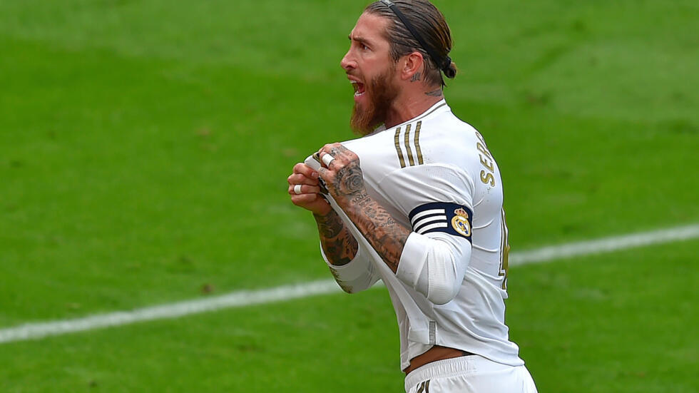 Sergio Ramos with trophies