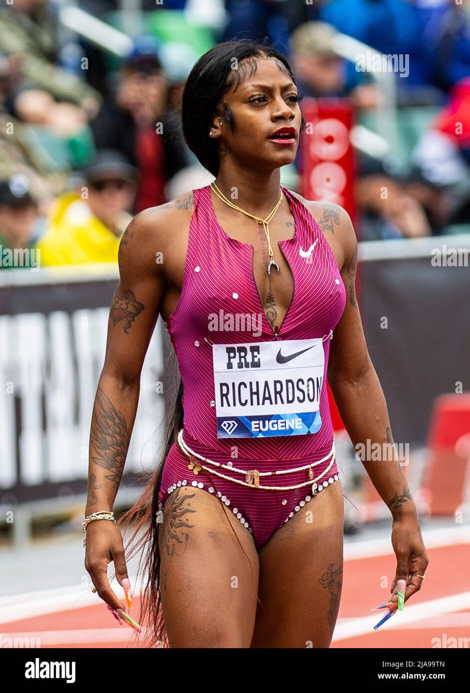 Sha'Carri Richardson trendy swimwear