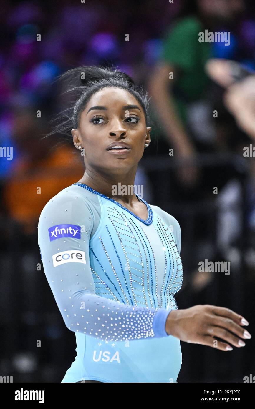 Simone Biles return to competition.