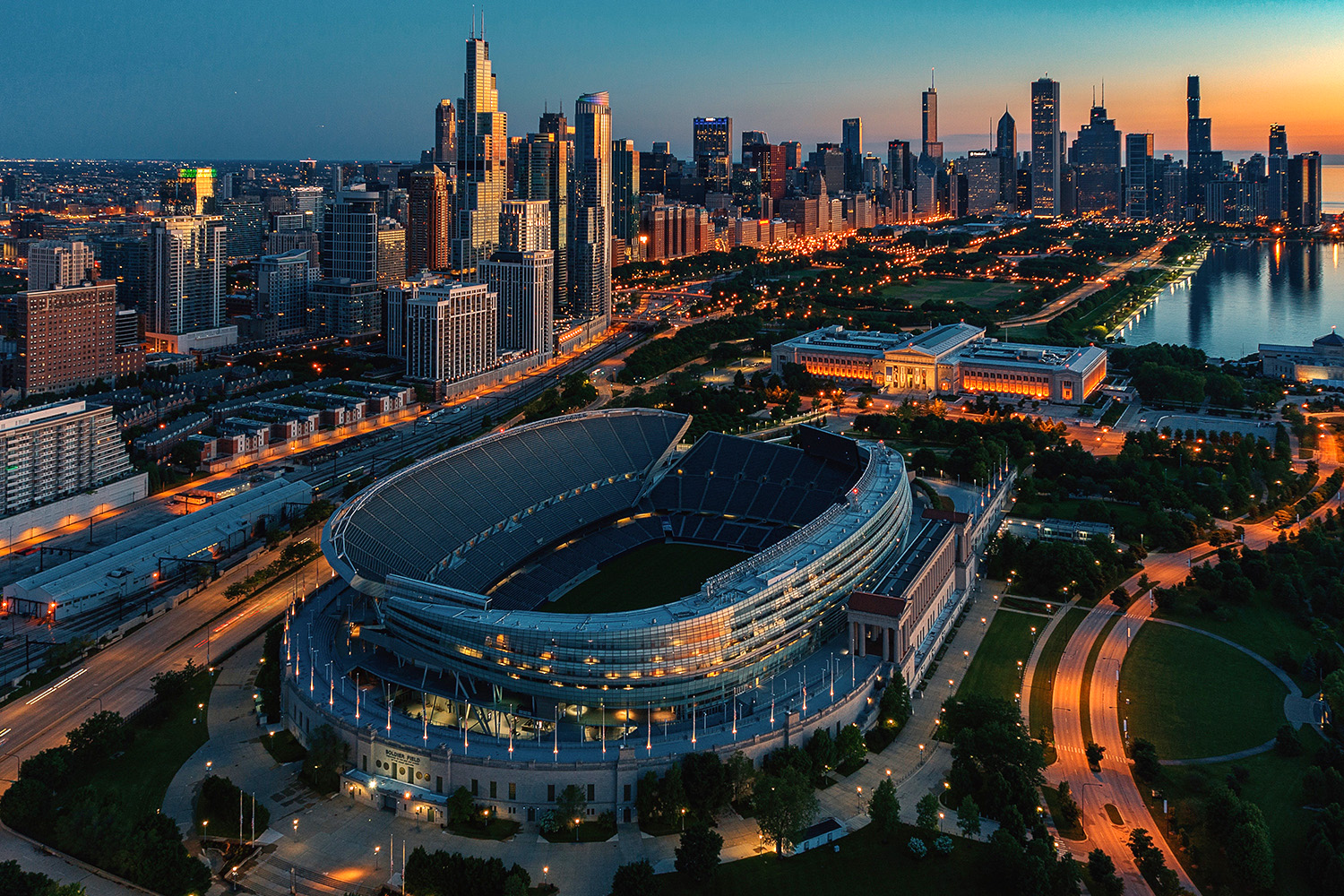 Soldier Field night games.
