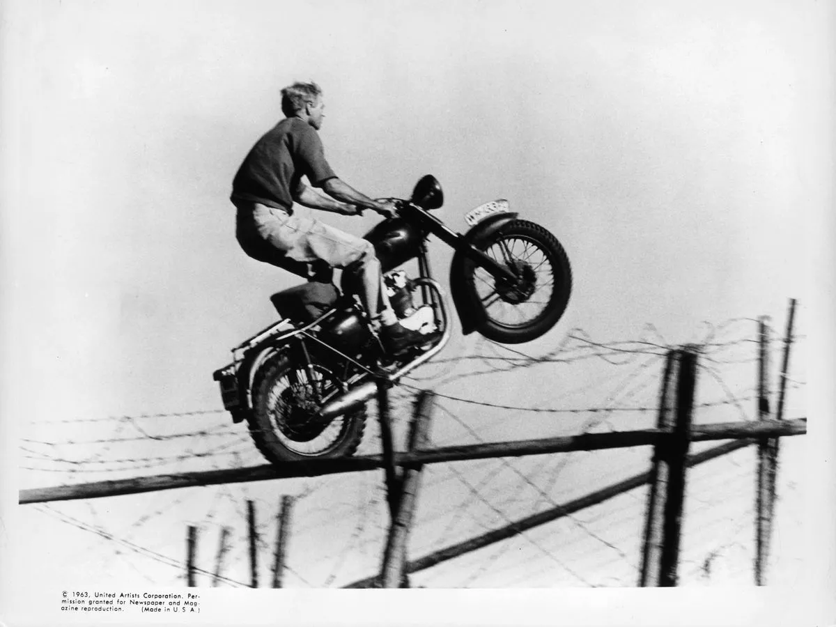 steve mcqueen's motorcycle in the great escape