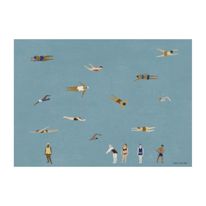 swimmer silhouette print