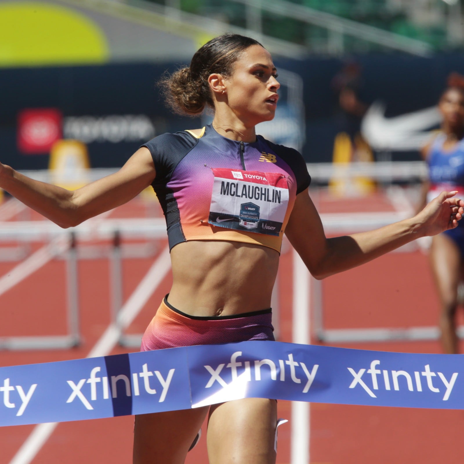 Sydney McLaughlin swimsuit trends.