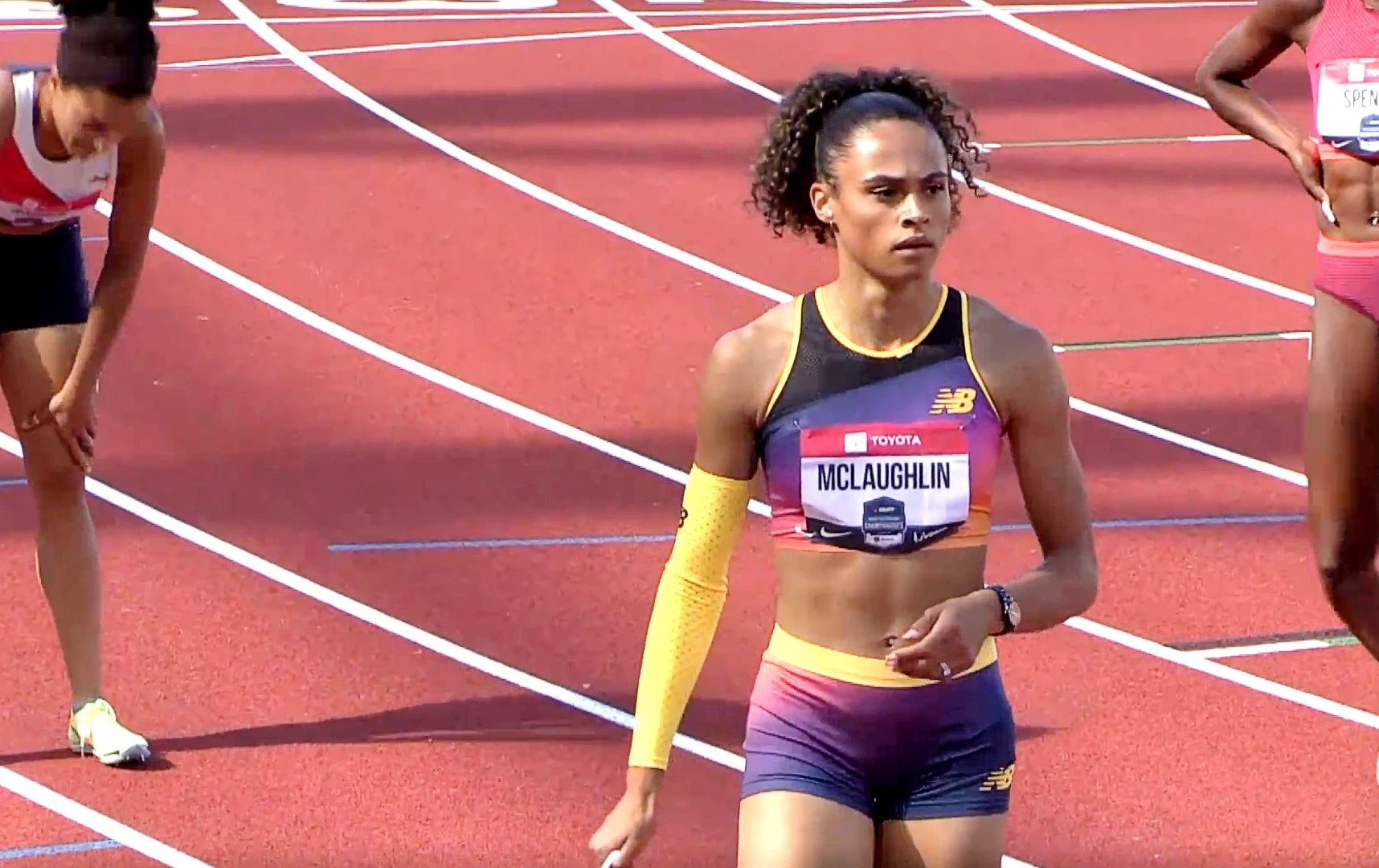 Sydney McLaughlin training