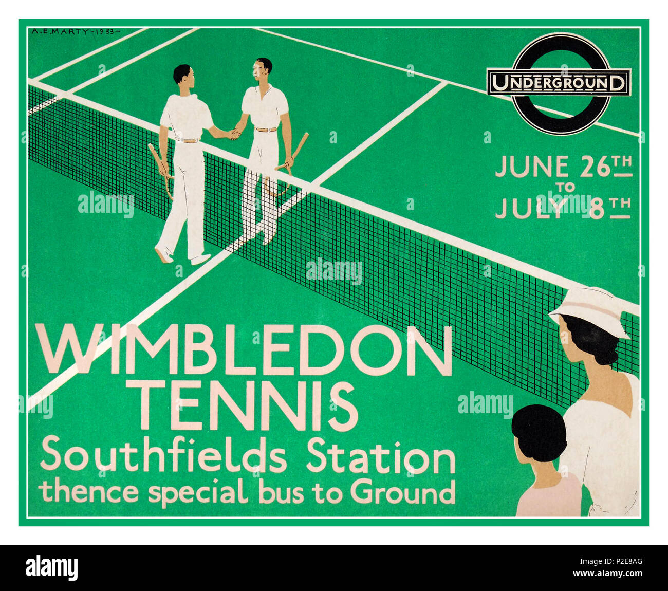 tennis match vintage prints