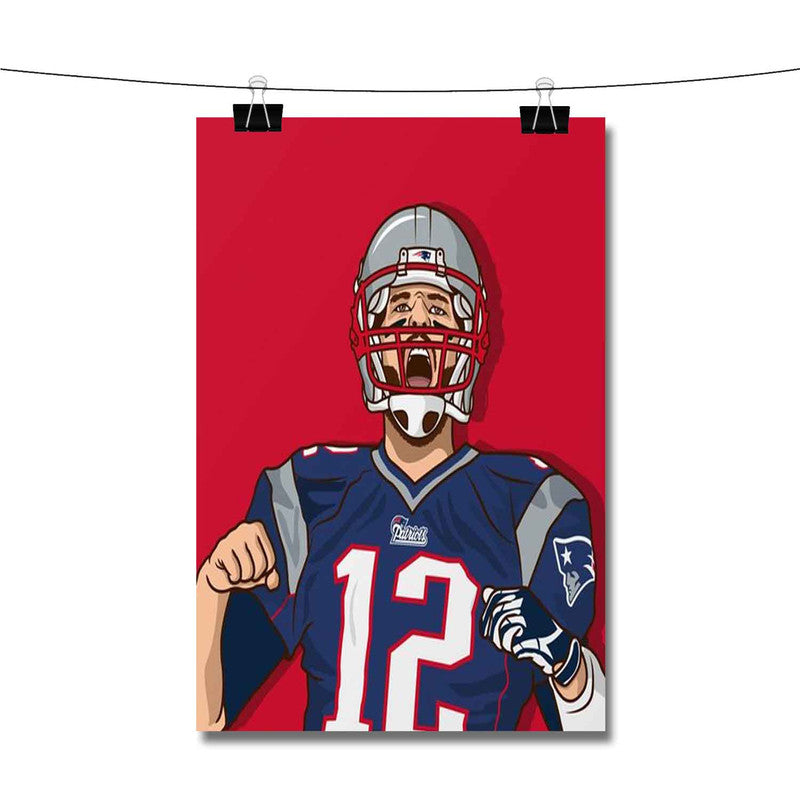 Tom Brady signed poster