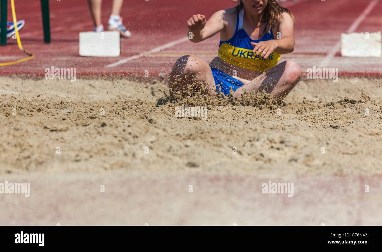 training for long jump landing.