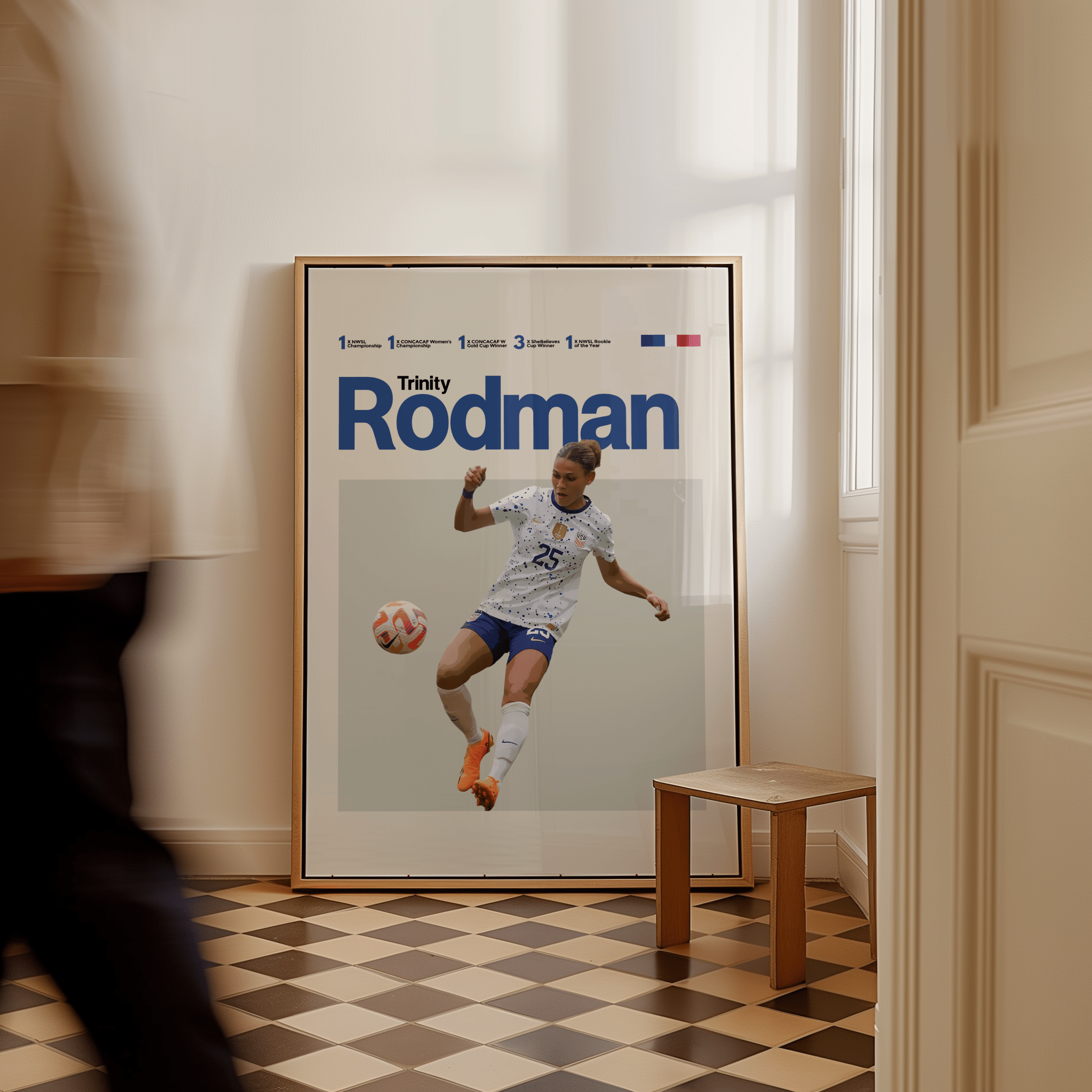 Trinity Rodman decor.