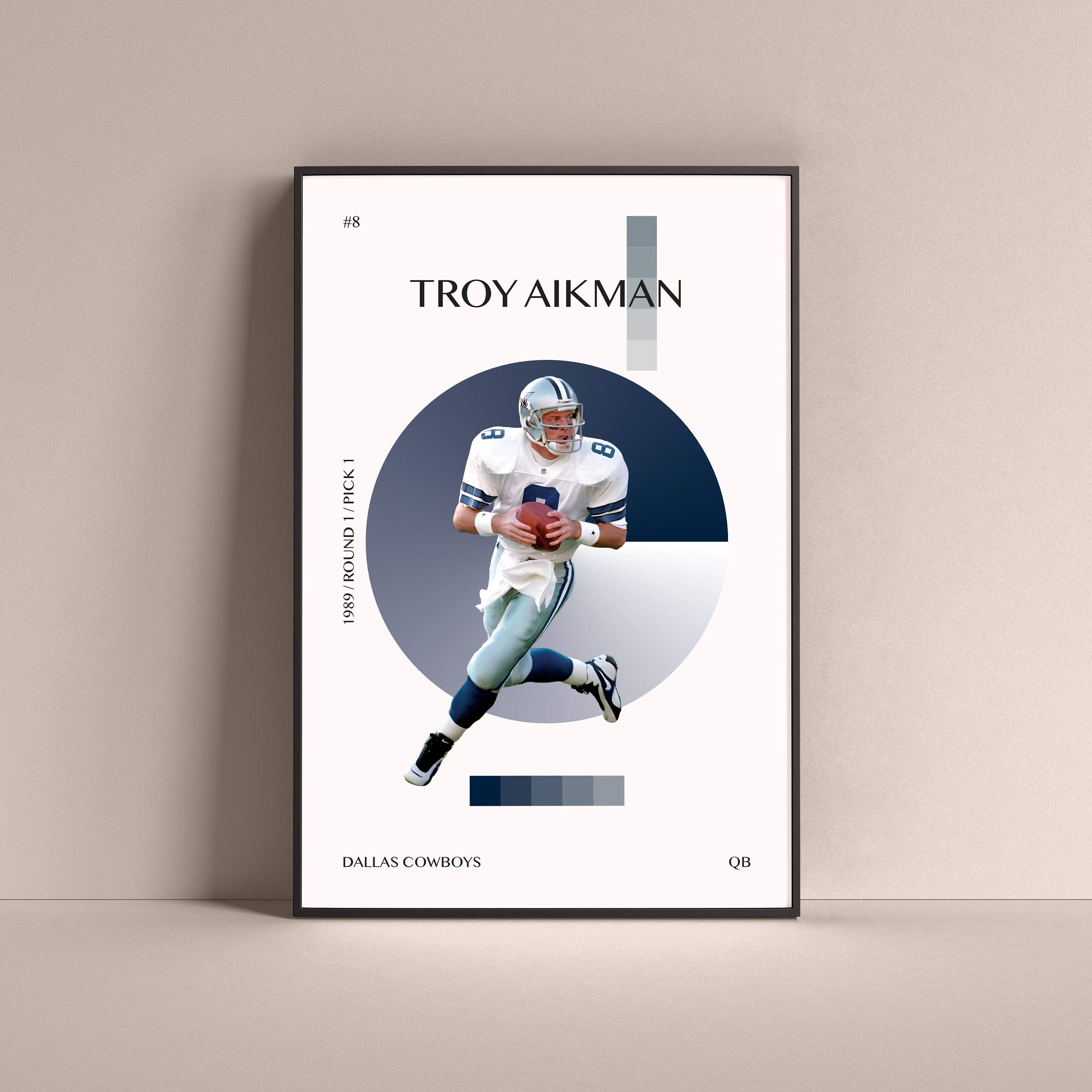 Troy Aikman limited edition print